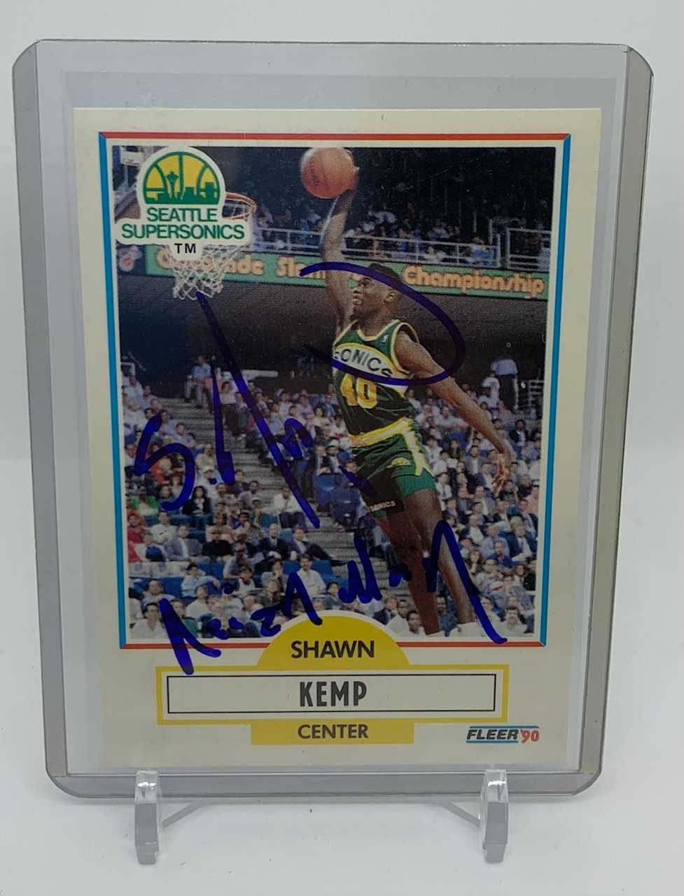 Shawn Kemp Autographed 1990 Fleer Rookie Card Sports